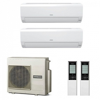 Мульти сплит-система Hitachi RAM-33NP2E / RAK-18RPE на 2 комнаты с установкой